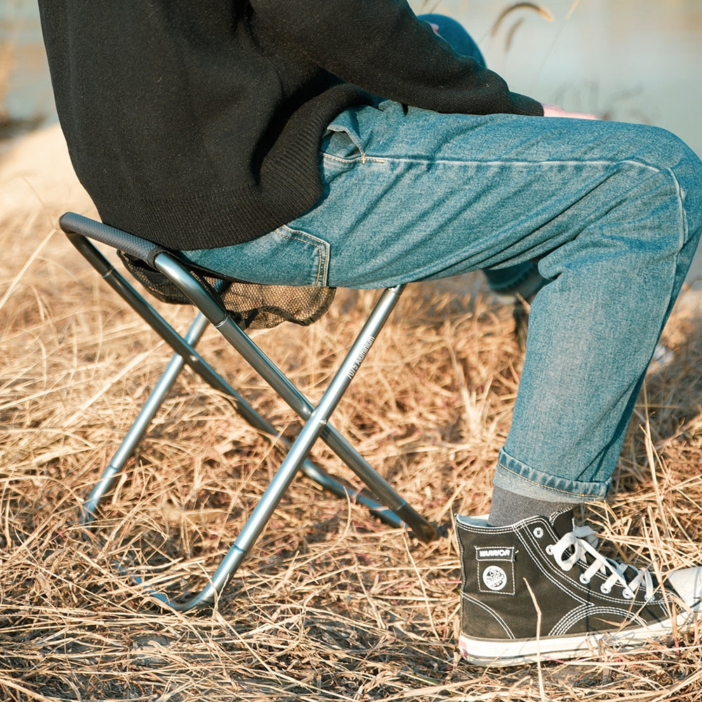 Outdoor Camping Portable Aluminum Alloy Folding Stool - GetHolidayReady.co.uk