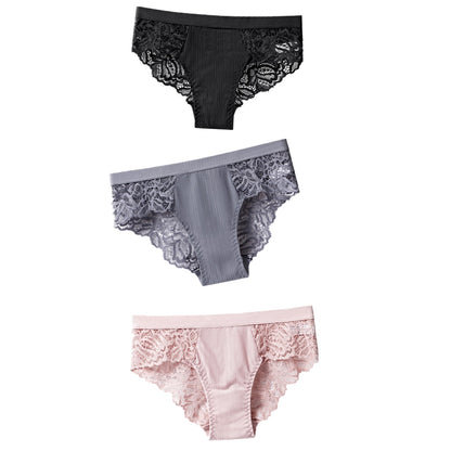 Floral Lace Panty Trio