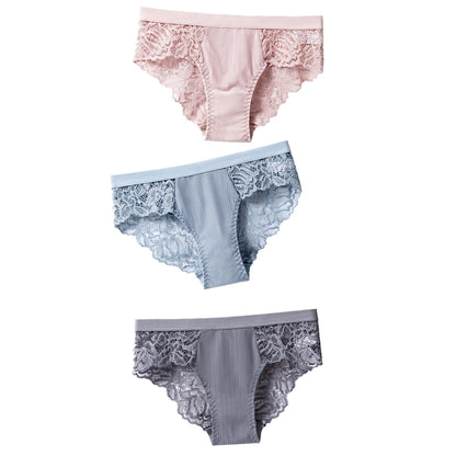 Floral Lace Panty Trio