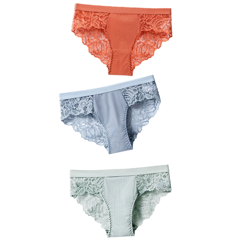 Floral Lace Panty Trio