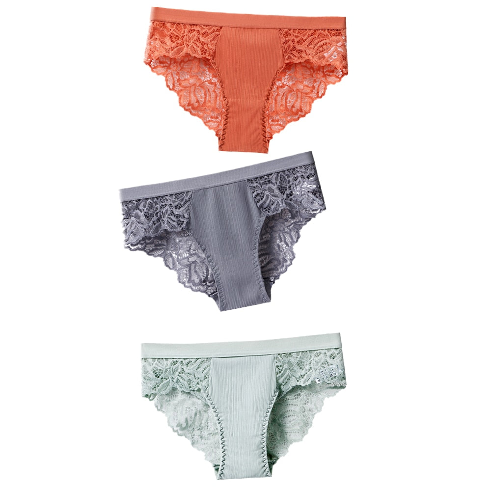 Floral Lace Panty Trio