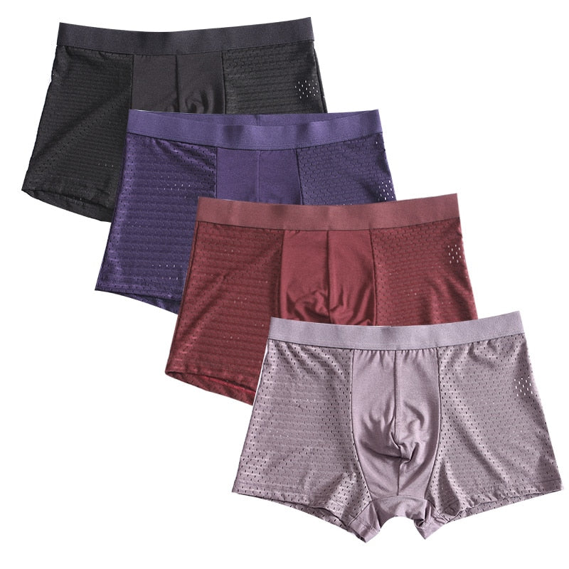 Breathable Bamboo Boxers - 4 Pack