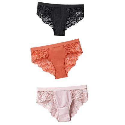 Floral Lace Panty Trio