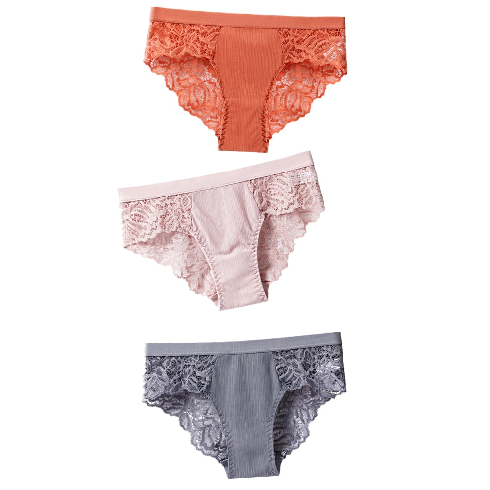 Floral Lace Panty Trio