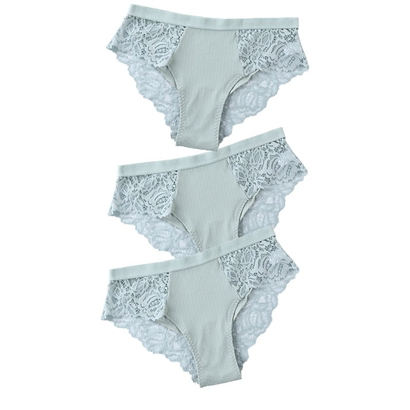 Floral Lace Panty Trio