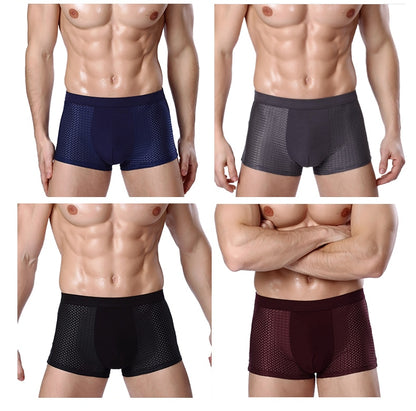 Breathable Bamboo Boxers - 4 Pack