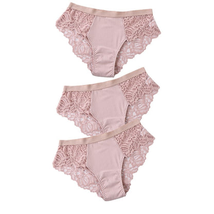 Floral Lace Panty Trio