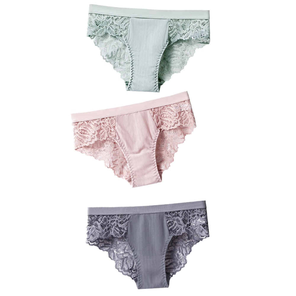 Floral Lace Panty Trio