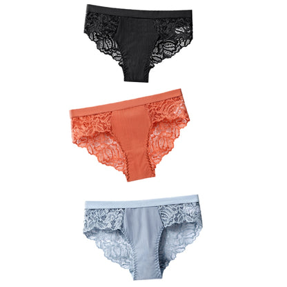 Floral Lace Panty Trio