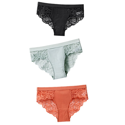 Floral Lace Panty Trio