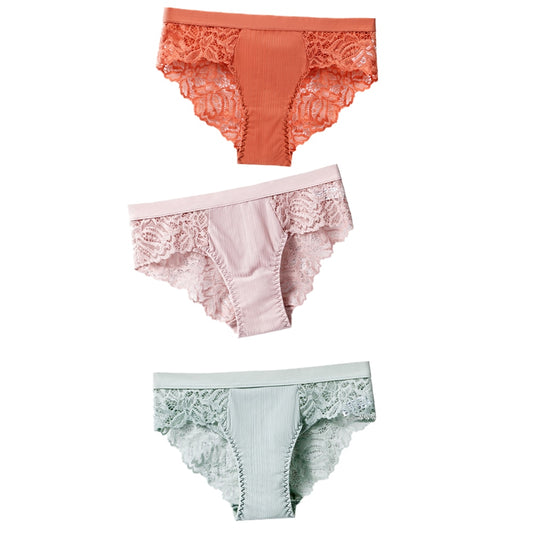 Floral Lace Panty Trio