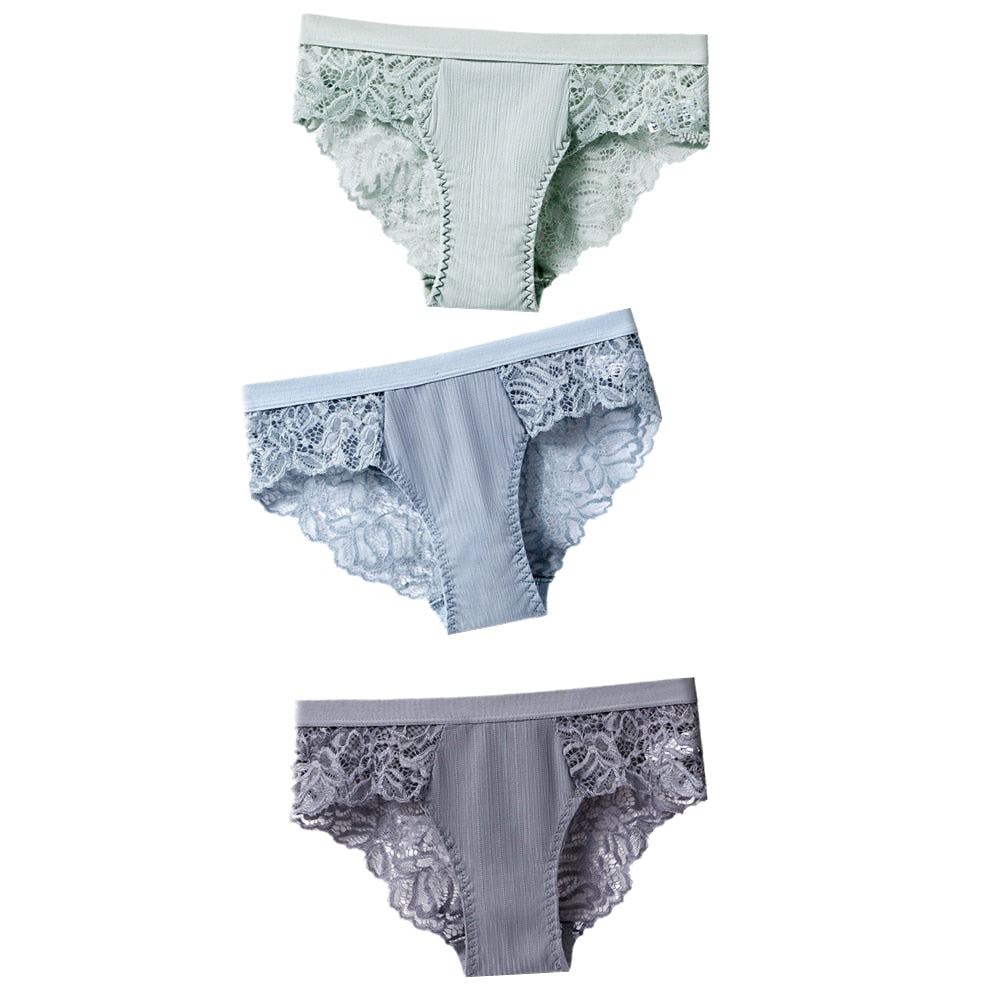 Floral Lace Panty Trio