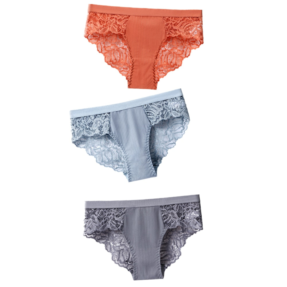 Floral Lace Panty Trio