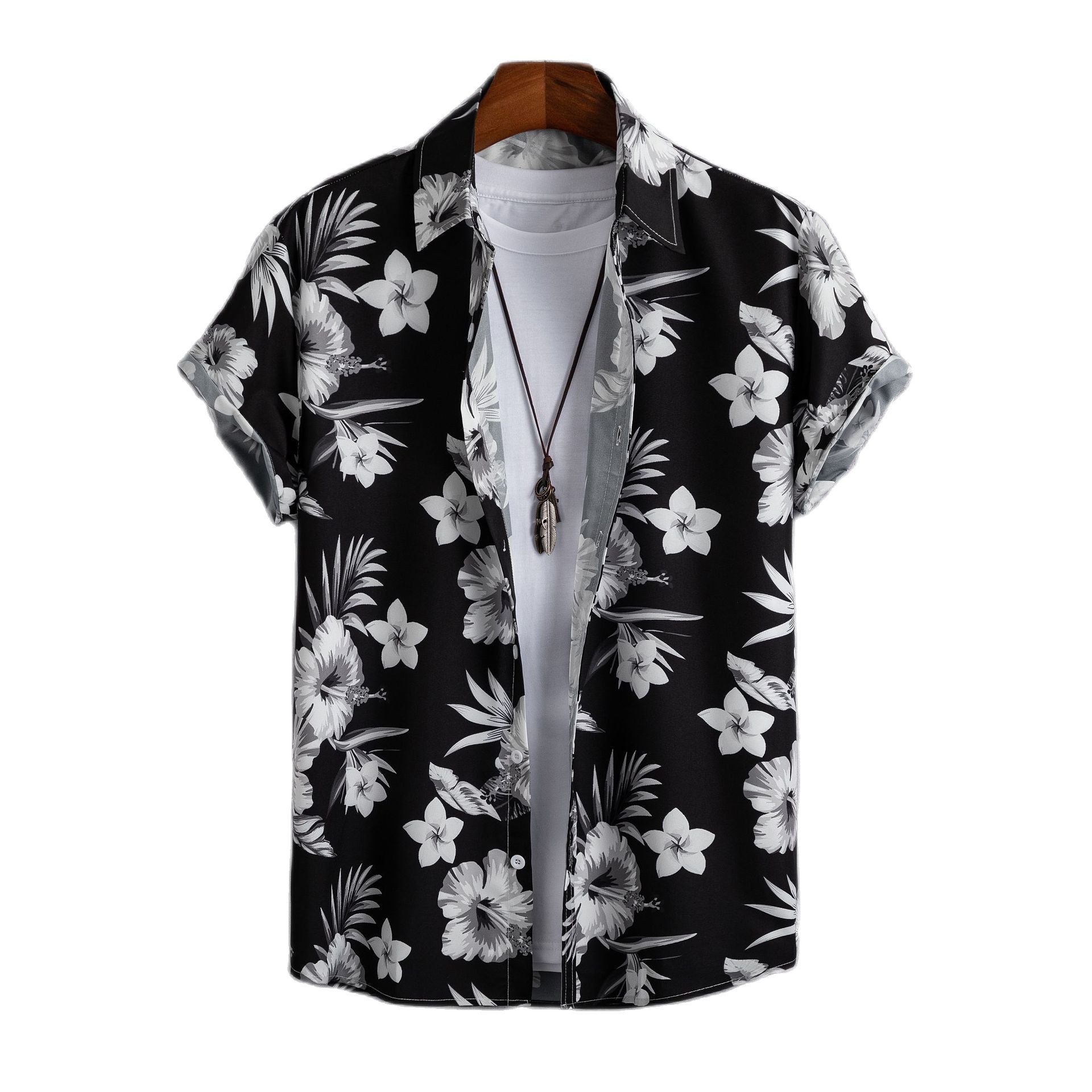 Hawaiian Flower Geometric Printed Shirts - GetHolidayReady.co.uk