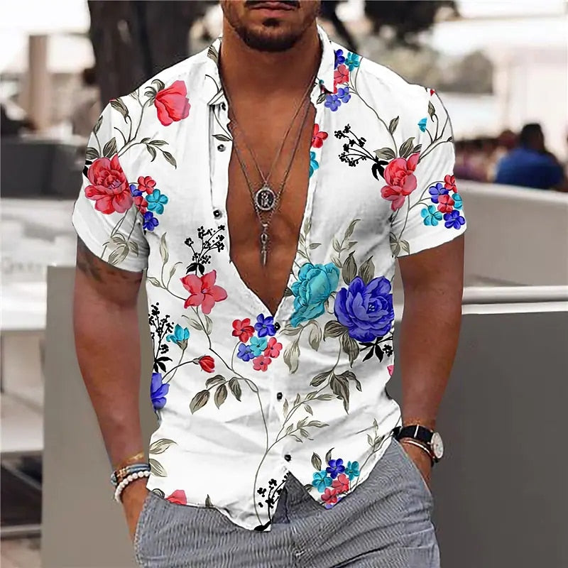 Casual Floral Beach Men's Shirt - GetHolidayReady.co.uk