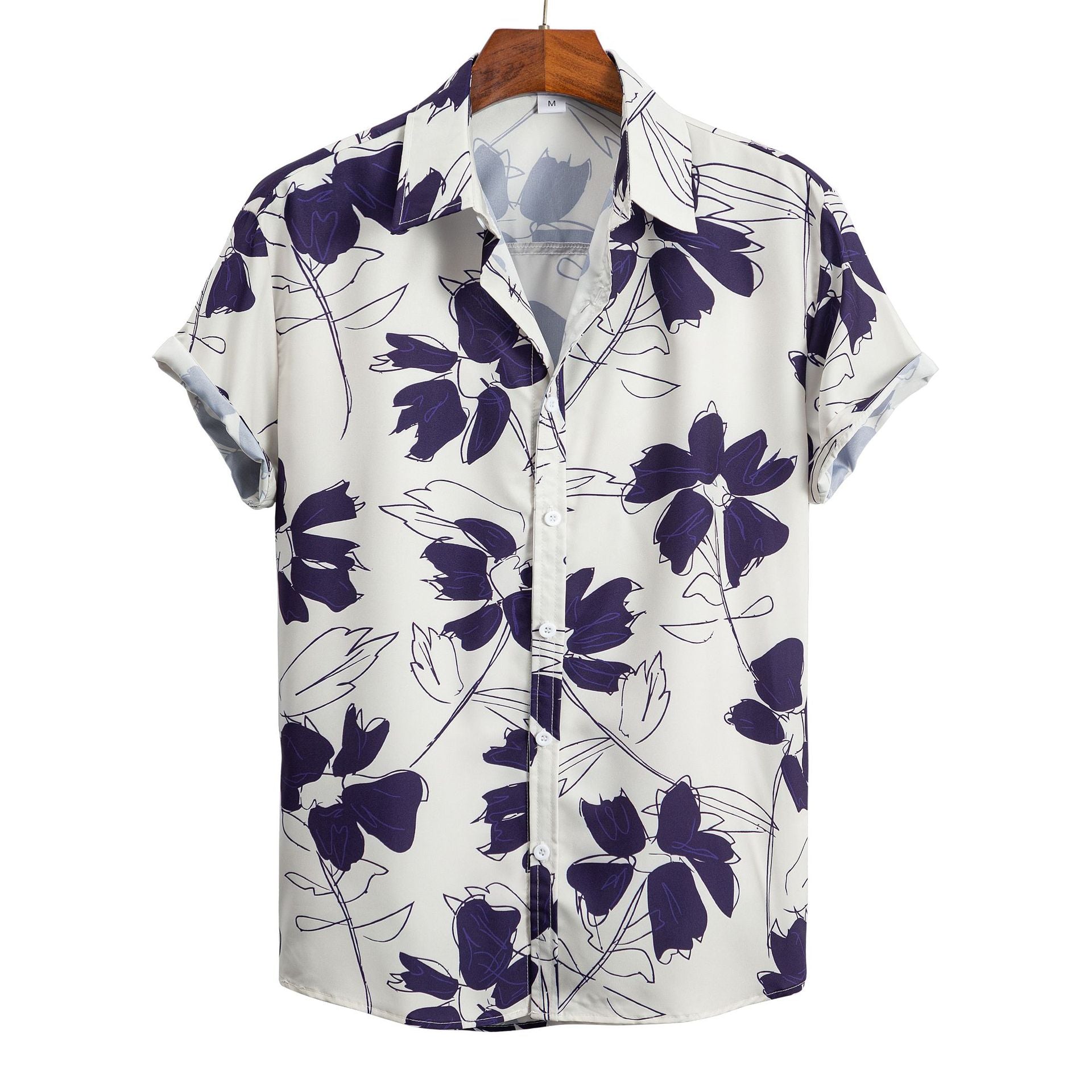 Hawaiian Flower Geometric Printed Shirts - GetHolidayReady.co.uk