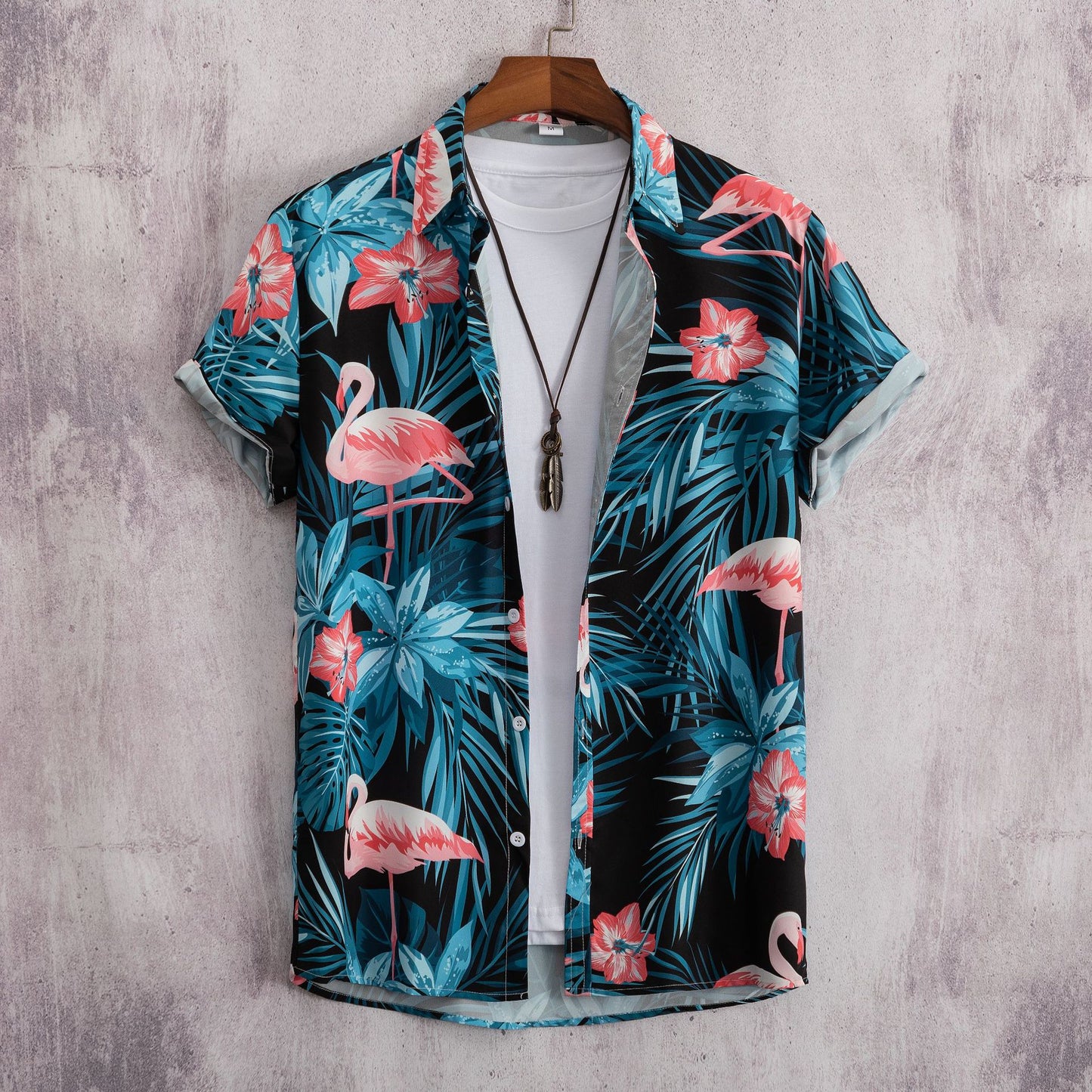 Hawaiian Flower Geometric Printed Shirts - GetHolidayReady.co.uk