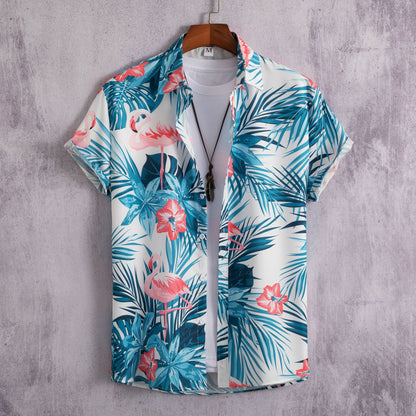 Hawaiian Flower Geometric Printed Shirts - GetHolidayReady.co.uk