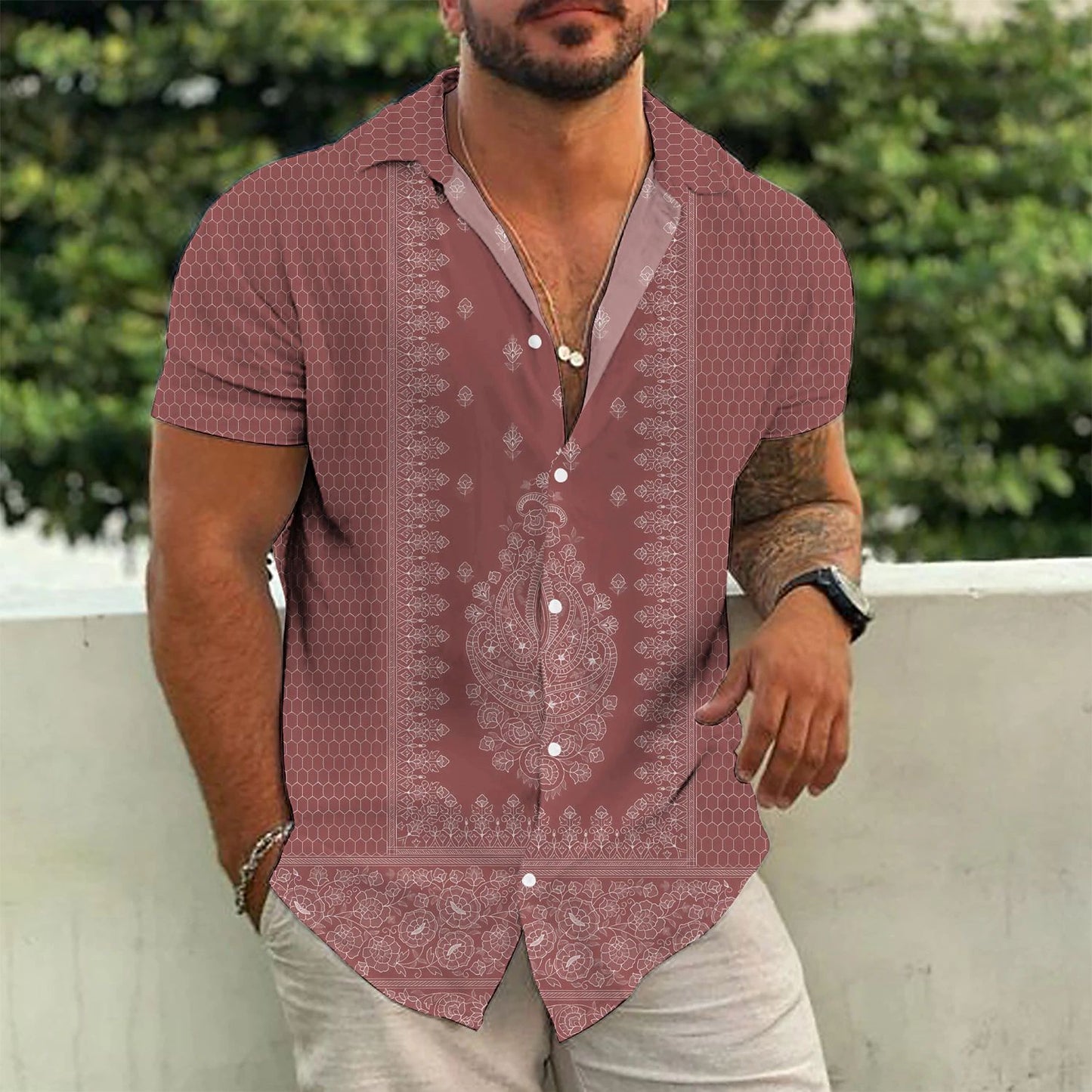 Casual Floral Beach Men's Shirt - GetHolidayReady.co.uk