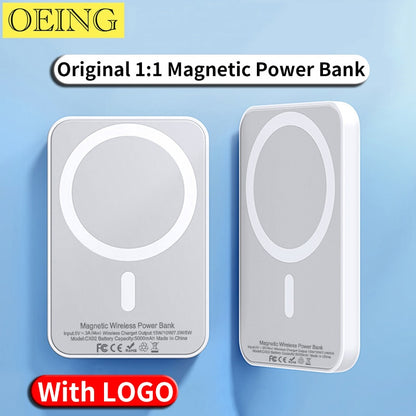 Ultra-Portable Magnetic Power Bank: Wireless Charging Solution