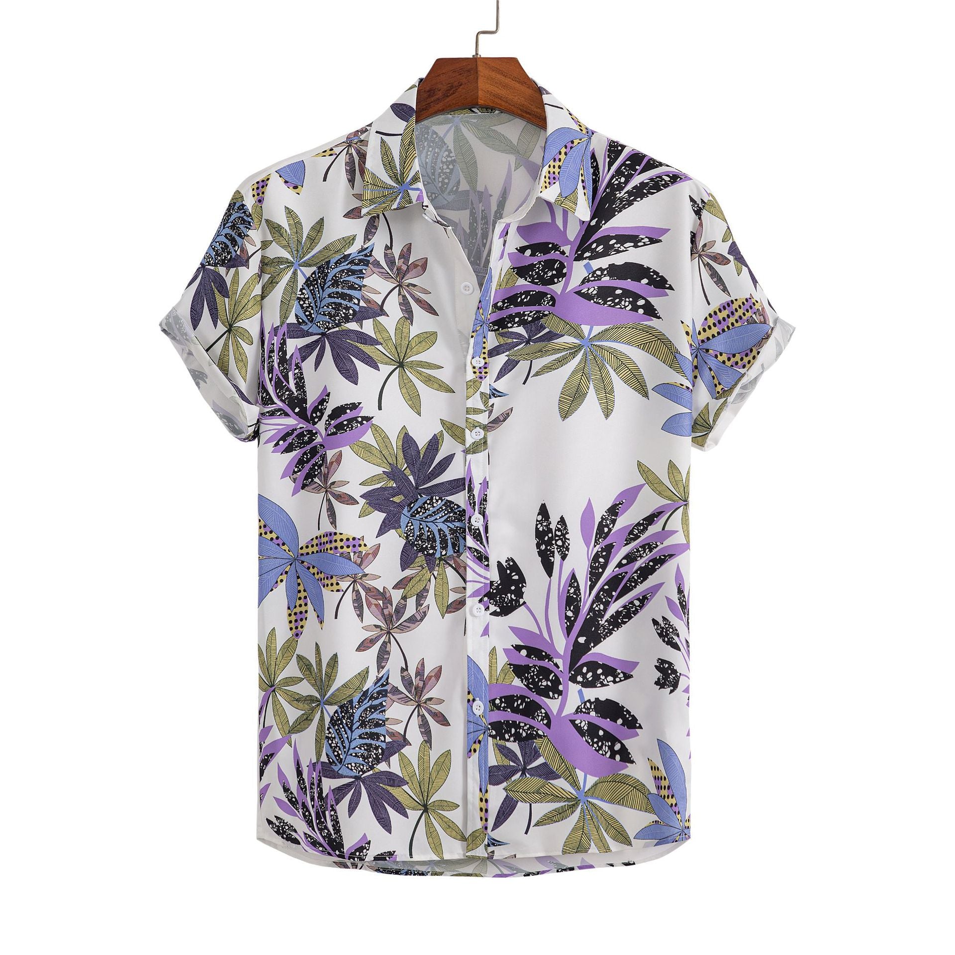 Hawaiian Flower Geometric Printed Shirts - GetHolidayReady.co.uk