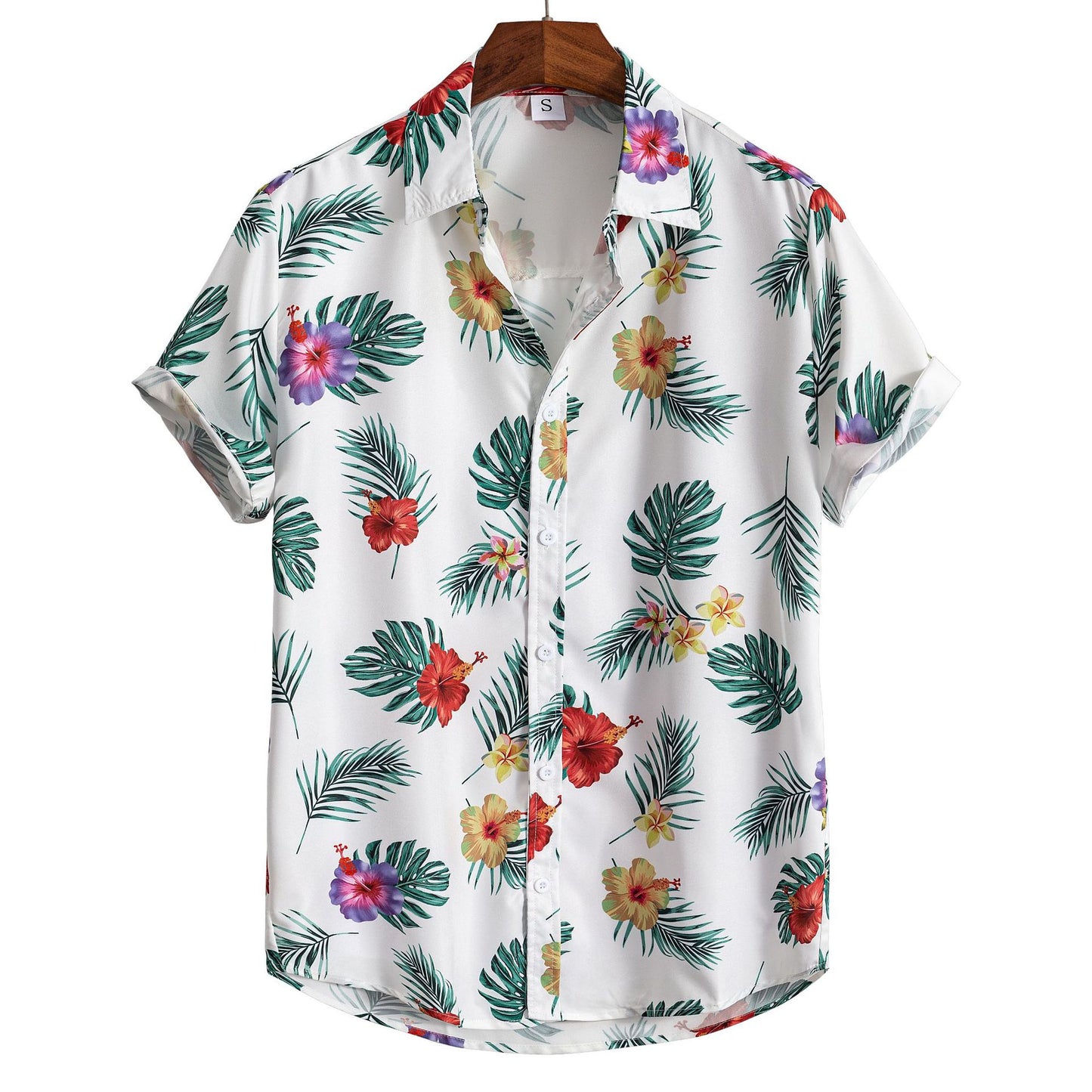 Hawaiian Flower Geometric Printed Shirts - GetHolidayReady.co.uk