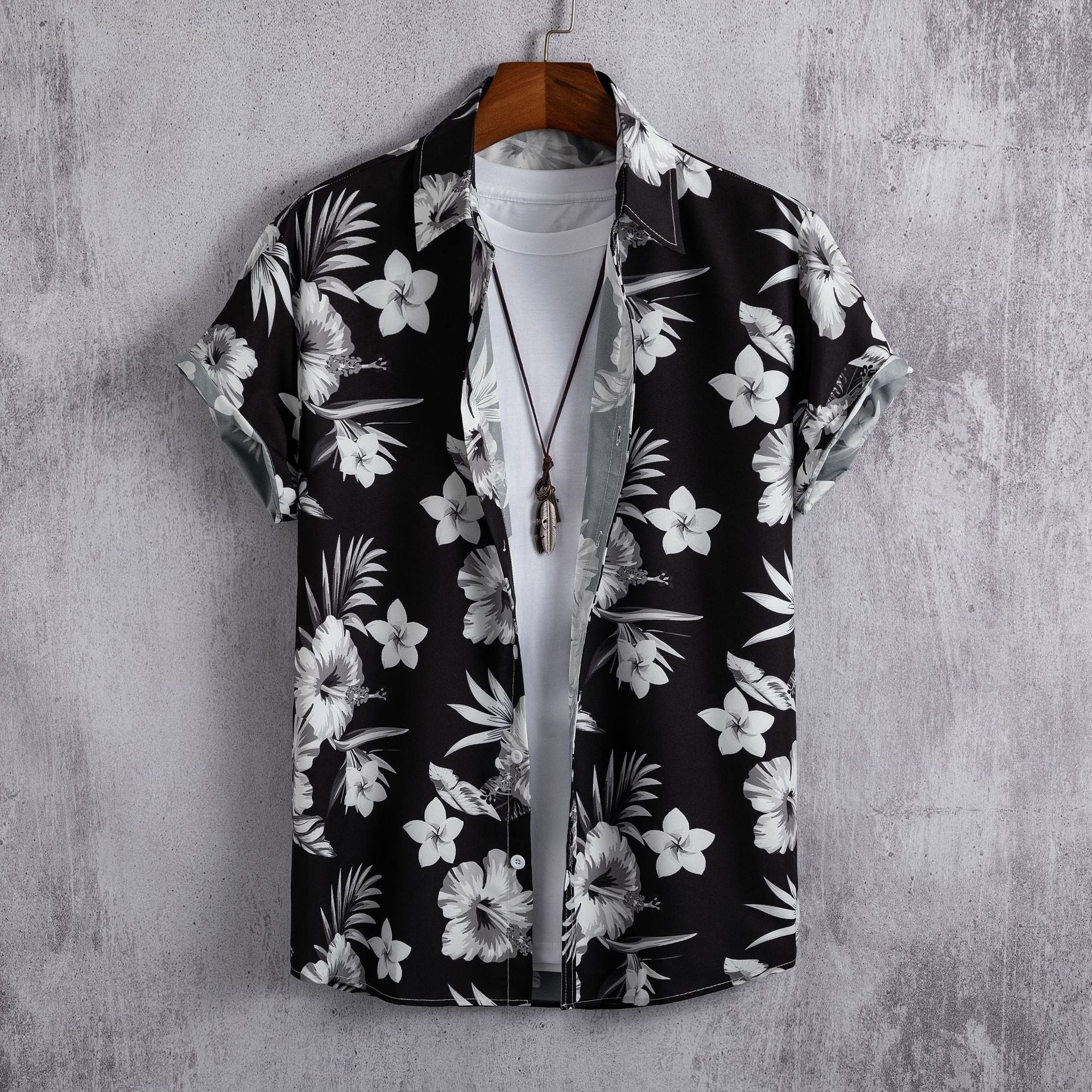 Hawaiian Flower Geometric Printed Shirts - GetHolidayReady.co.uk