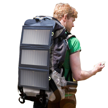 Portable Foldable High-Efficiency Solar Panel Charger with Built-in Battery