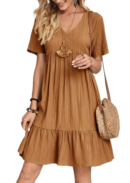 Summery V-Neck A-Line Dress