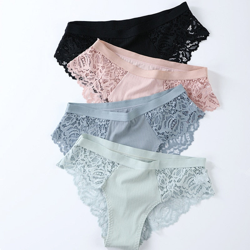 Floral Lace Panty Trio