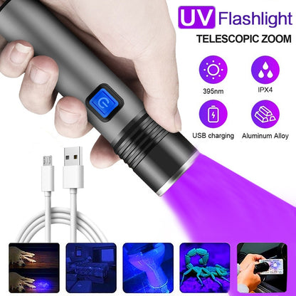 LED UV Ultraviolet Torch - GetHolidayReady.co.uk